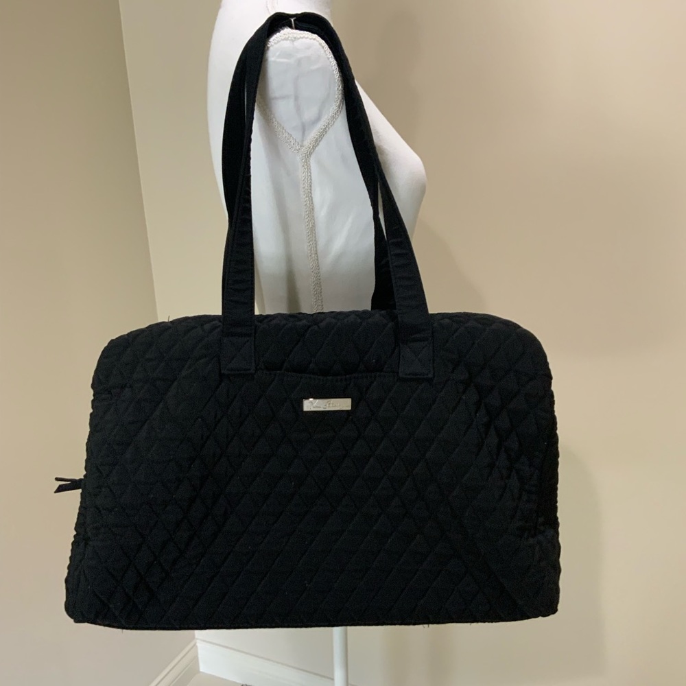 Vera Bradley large black quilted carry on